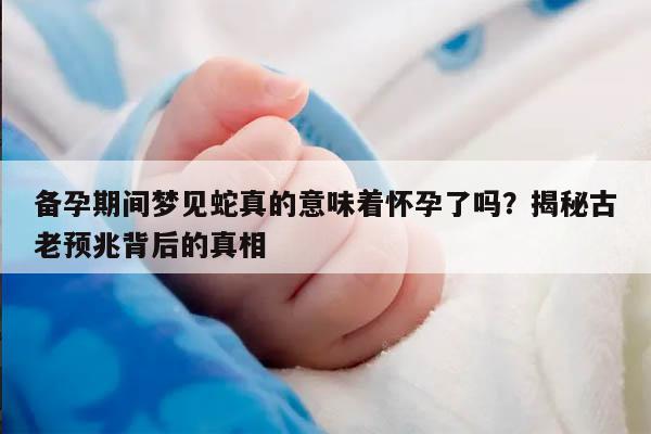 备孕期间梦见蛇真的意味着怀孕了吗？揭秘古老预兆背后的真相