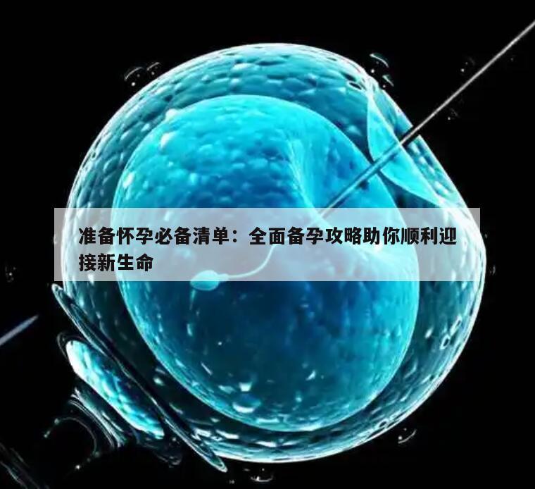准备怀孕必备清单：全面备孕攻略助你顺利迎接新生命