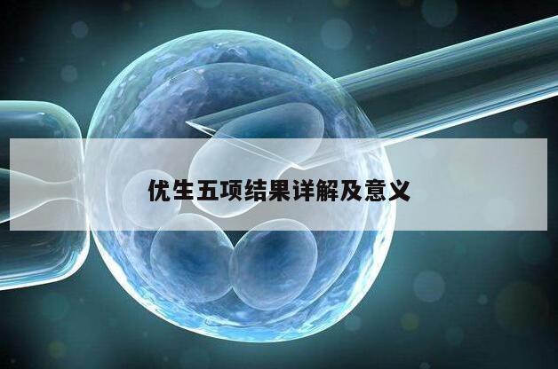 优生五项结果详解及意义