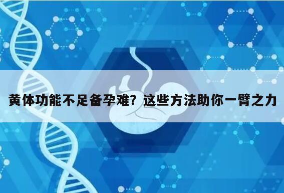 黄体功能不足备孕难？这些方法助你一臂之力