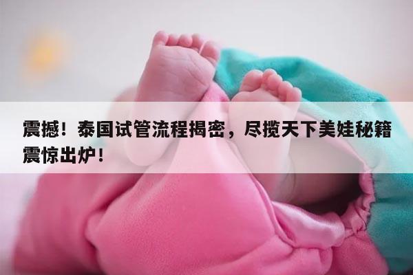 震撼！泰国试管流程揭密，尽揽天下美娃秘籍震惊出炉！