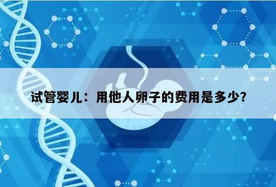 试管婴儿：用他人卵子的费用是多少？