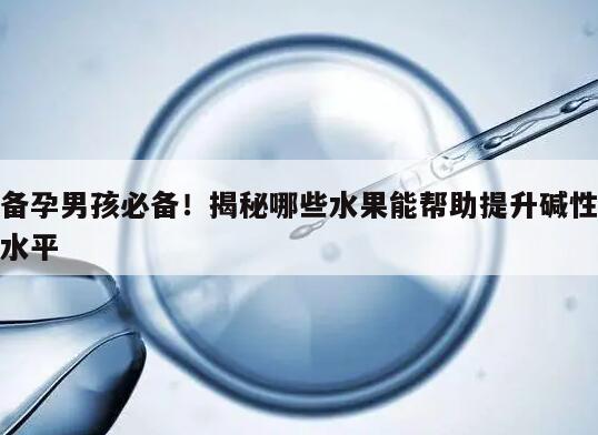 备孕男孩必备！揭秘哪些水果能帮助提升碱性水平