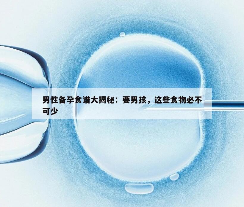 男性备孕食谱大揭秘：要男孩，这些食物必不可少