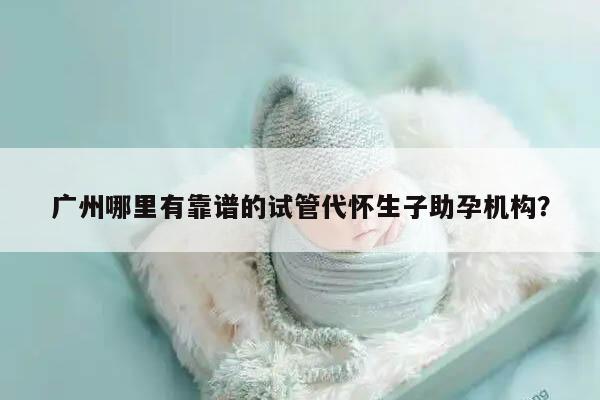 广州哪里有靠谱的试管代怀生子助孕机构？
