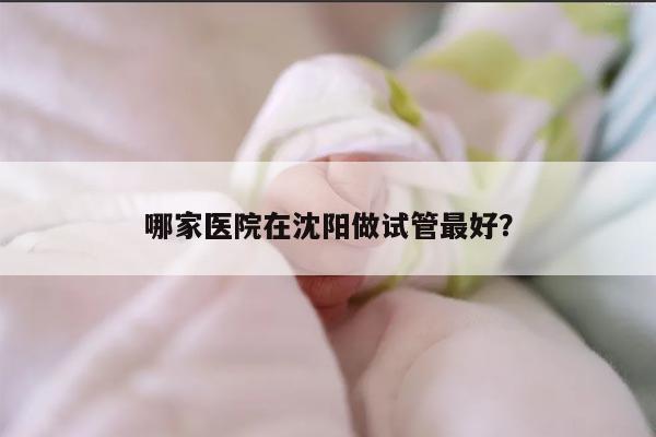 哪家医院在沈阳做试管最好？