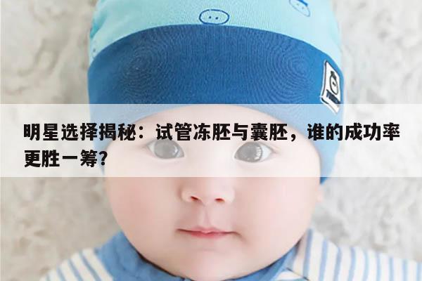 明星选择揭秘：试管冻胚与囊胚，谁的成功率更胜一筹？