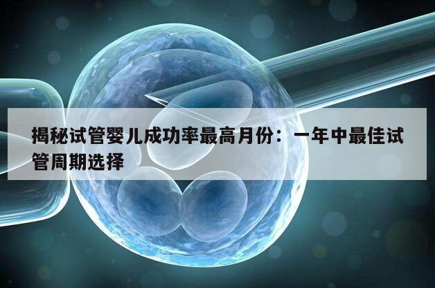 揭秘试管婴儿成功率最高月份：一年中最佳试管周期选择