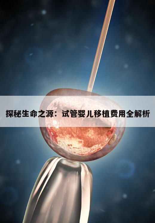 探秘生命之源：试管婴儿移植费用全解析